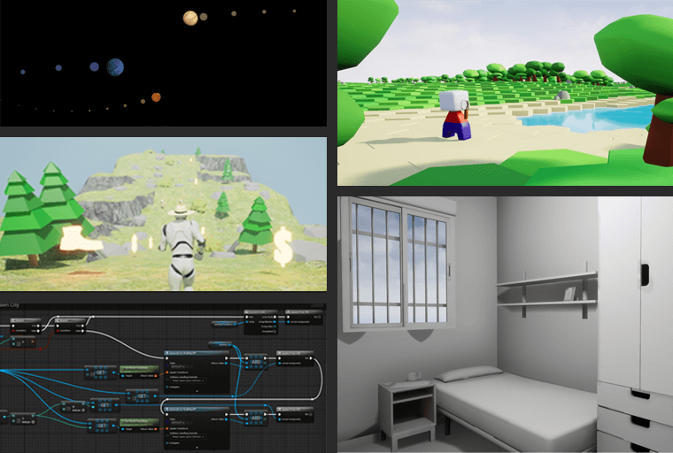 Image of various game projects.